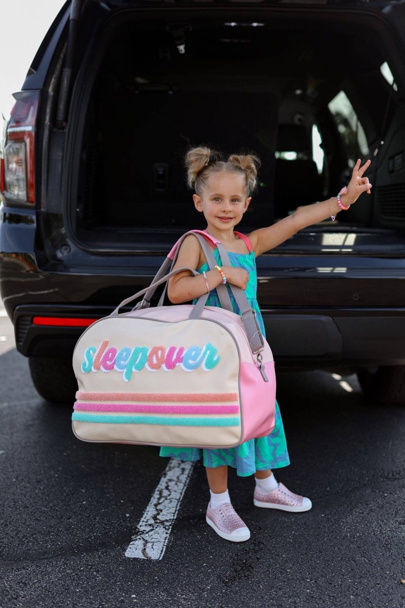 Jadelynn Brooke - Duffle Bag - Sleepover (Cream Stripe) - Purses & Pearls