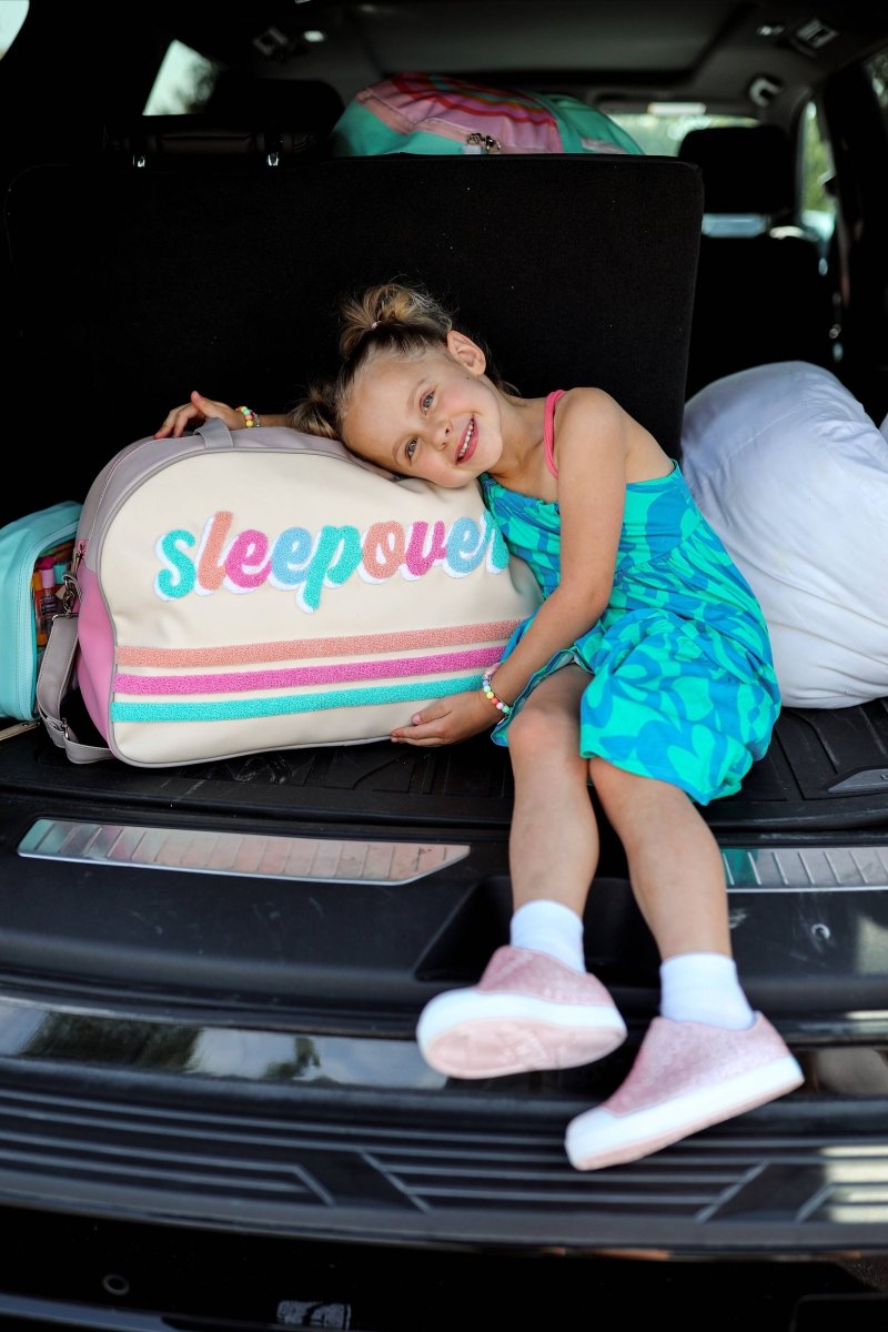 Jadelynn Brooke - Duffle Bag - Sleepover (Cream Stripe) - Purses & Pearls