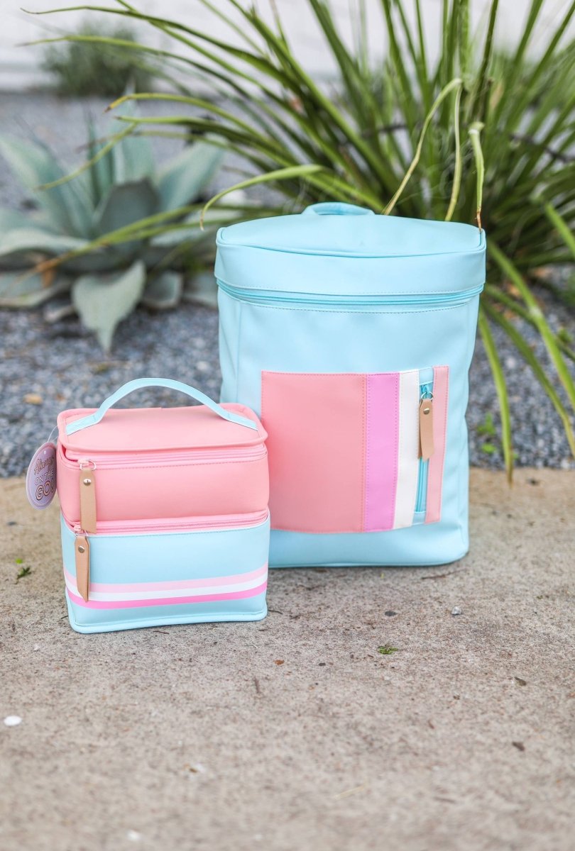 Jadelynn Brooke - MOXIE Backpack - Blue/Pink - Purses & Pearls