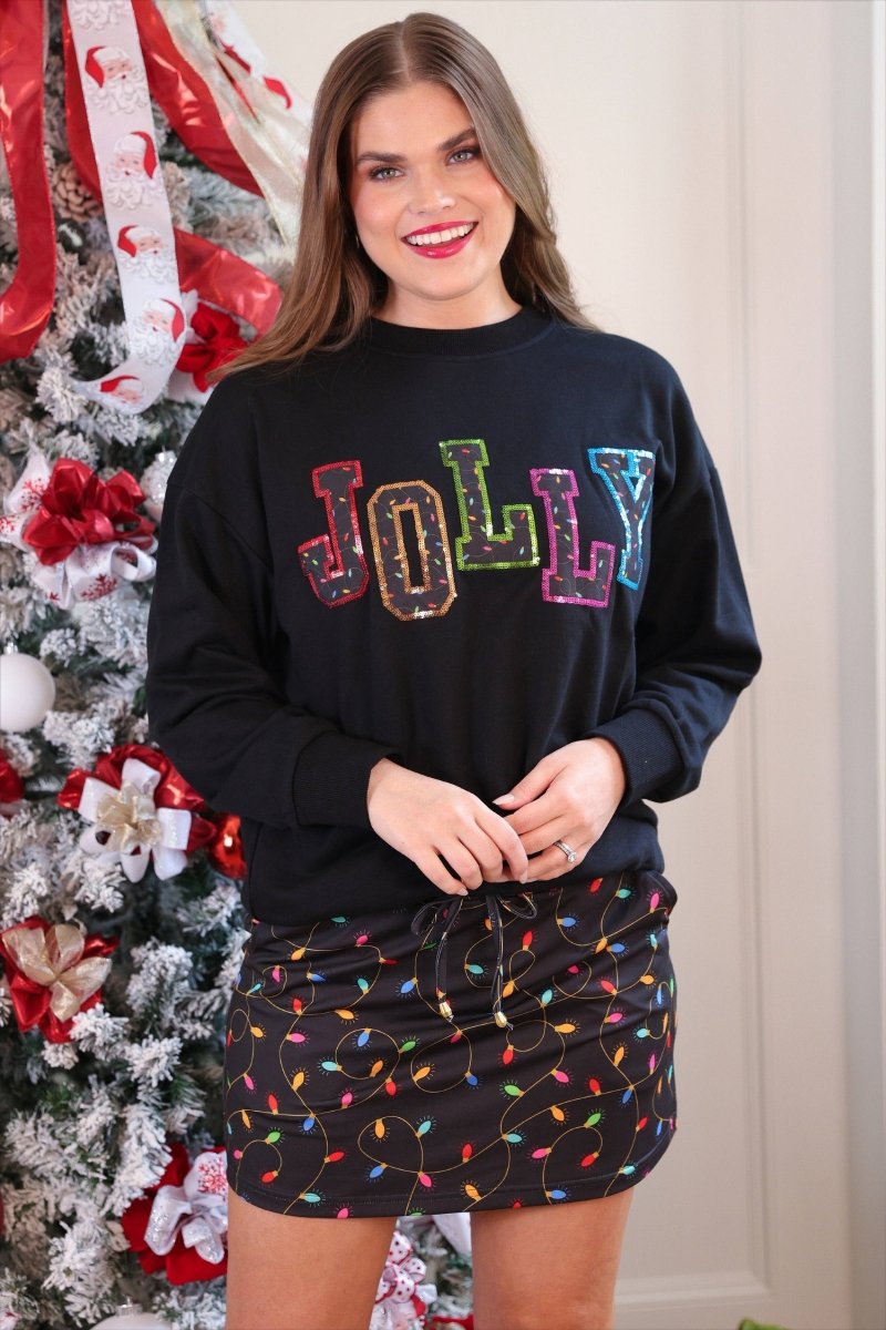 Jolly Patch Pullover - Purses & Pearls
