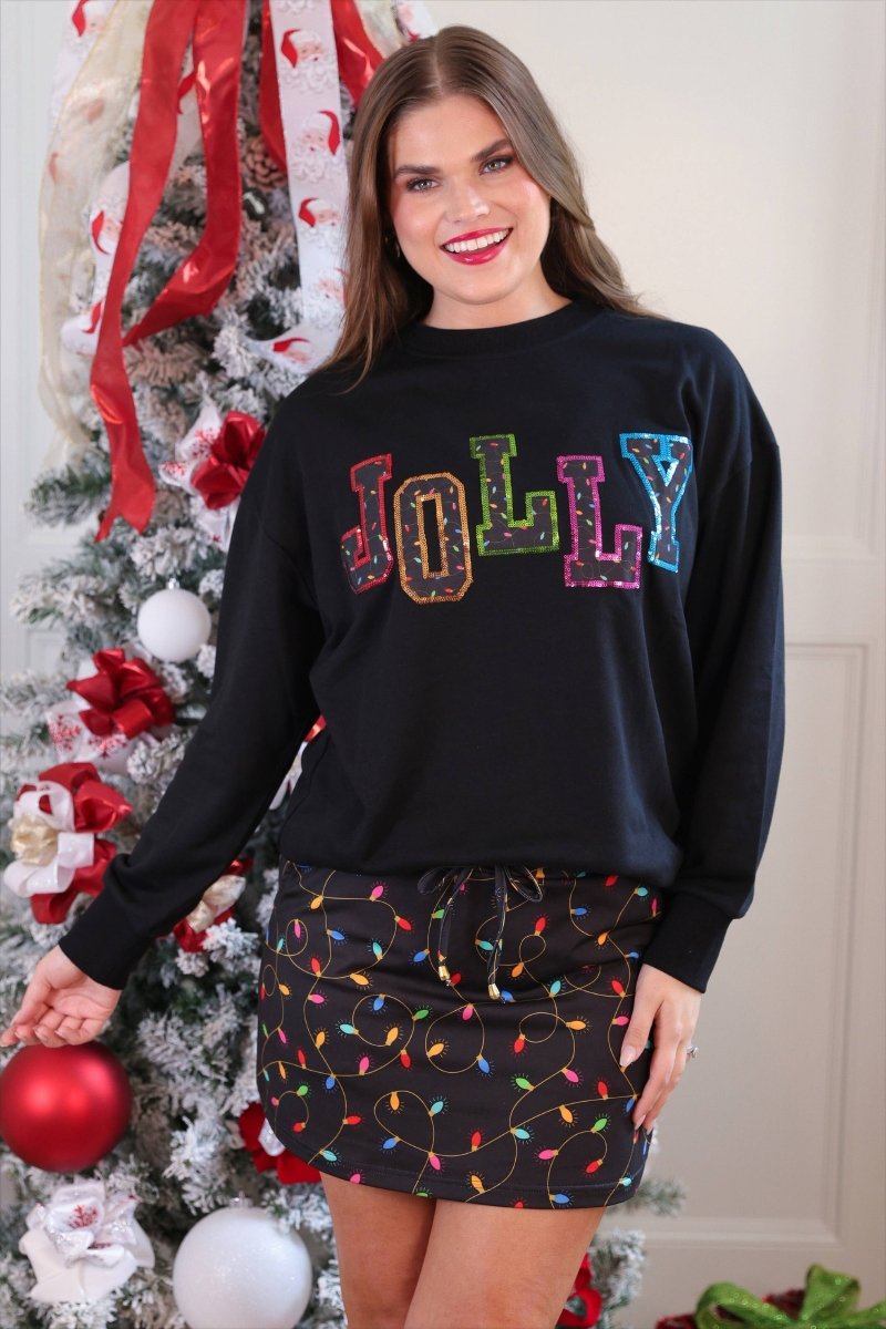 Jolly Patch Pullover - Purses & Pearls