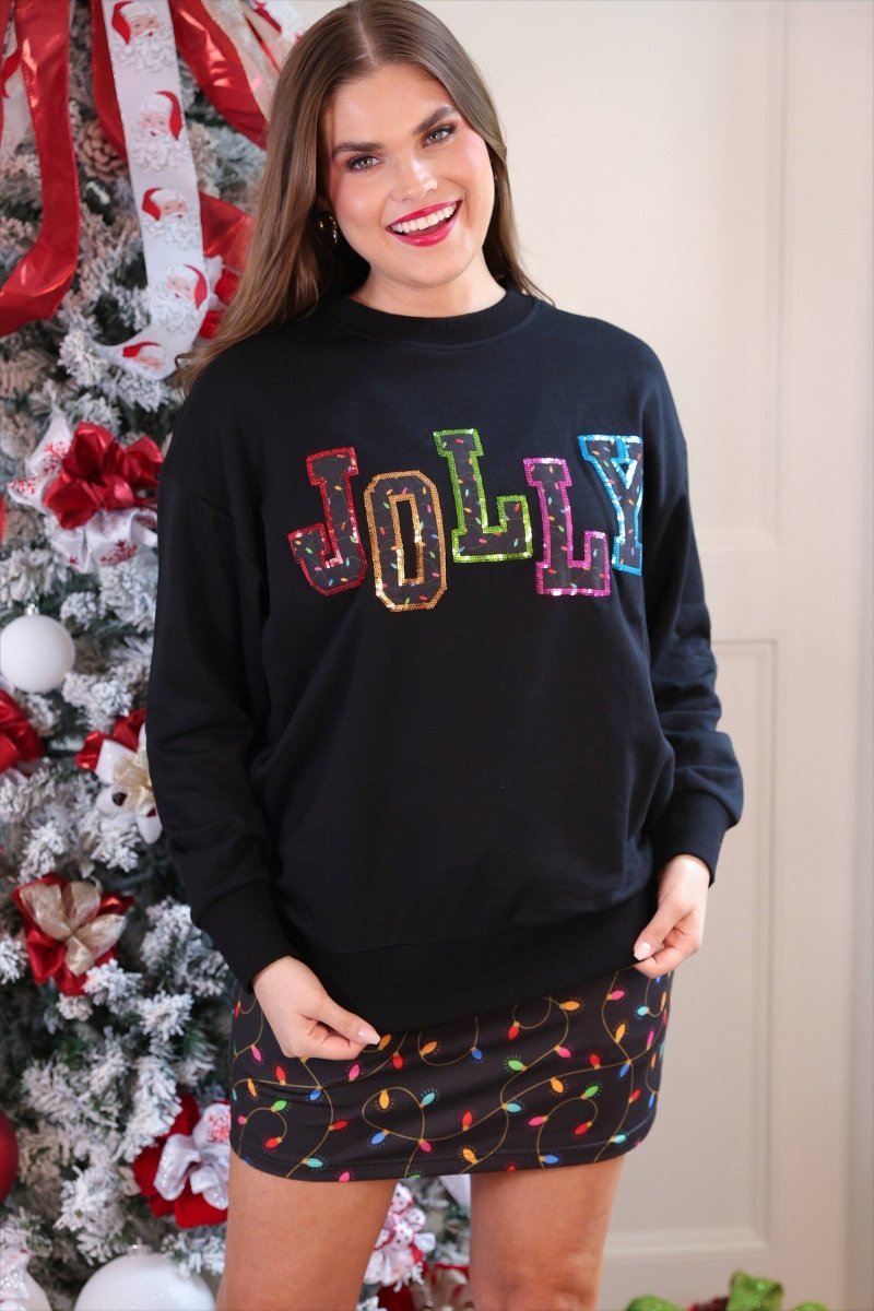Jolly Patch Pullover - Purses & Pearls