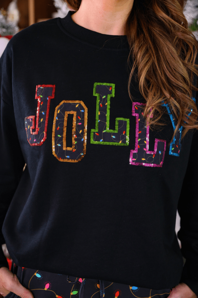 Jolly Patch Pullover - Purses & Pearls