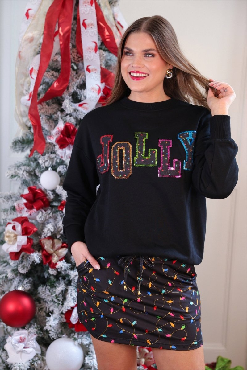Jolly Patch Pullover - Purses & Pearls