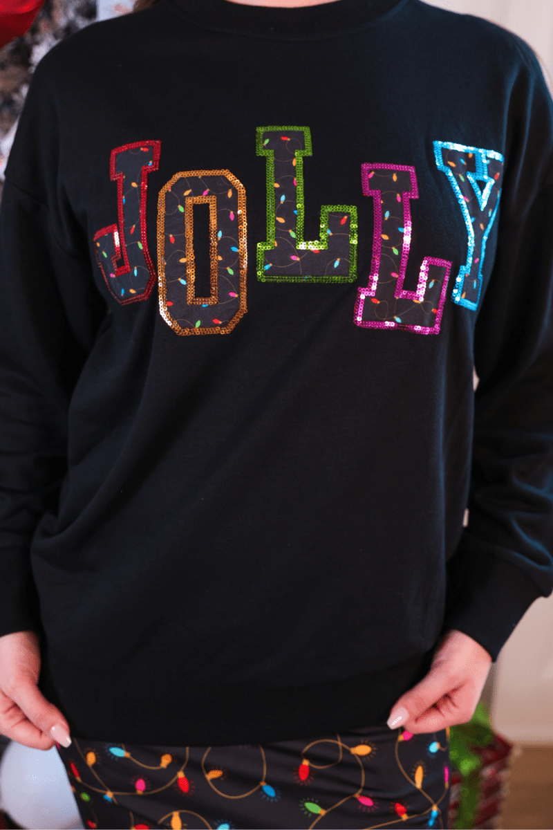 Jolly Patch Pullover - Purses & Pearls
