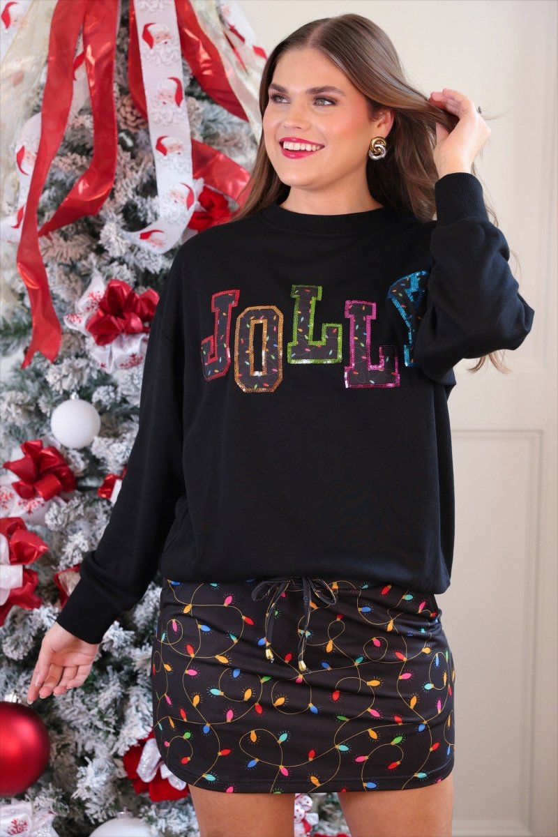 Jolly Patch Pullover - Purses & Pearls