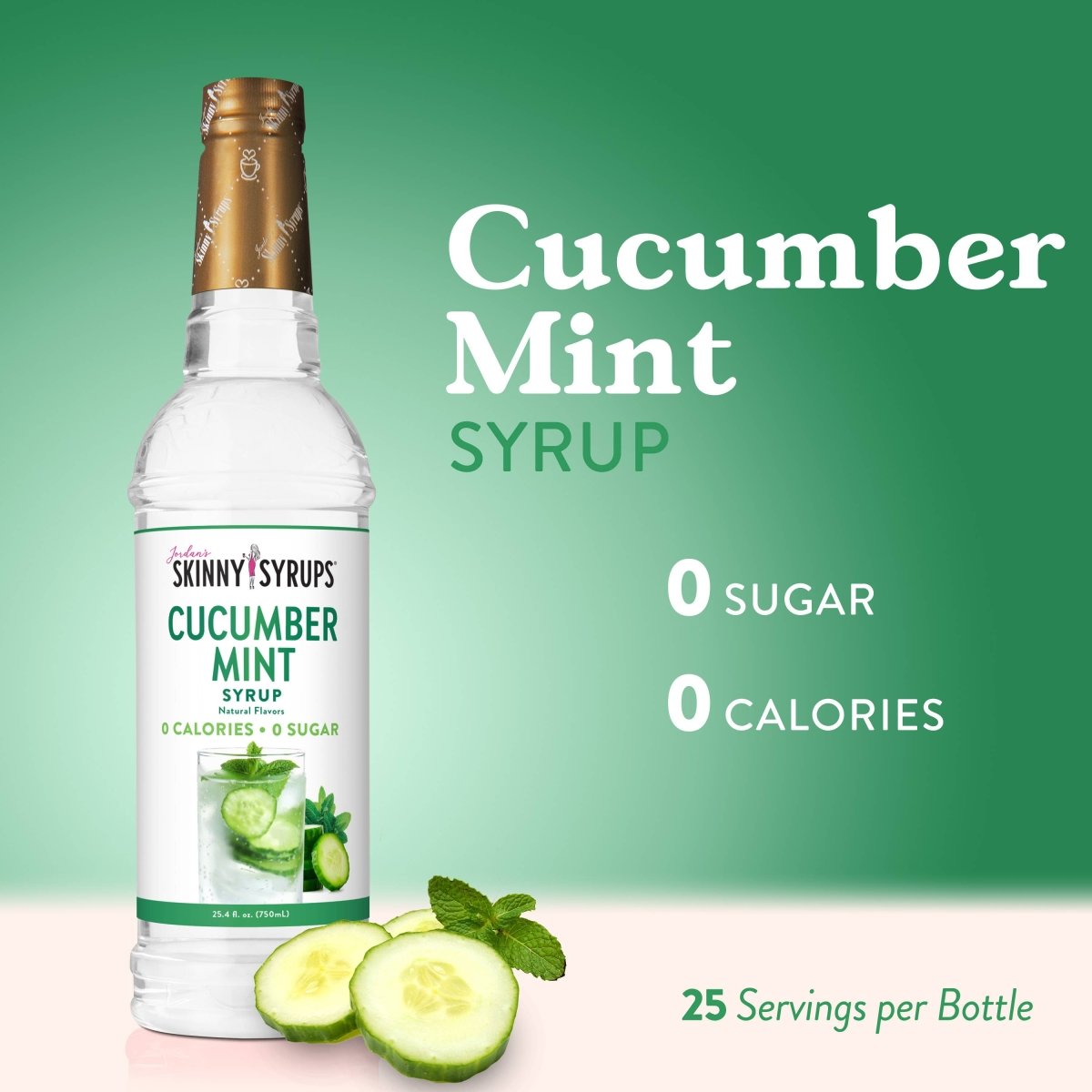 Jordan's Skinny Mixes - Sugar Free Cucumber Mint Syrup - Purses & Pearls