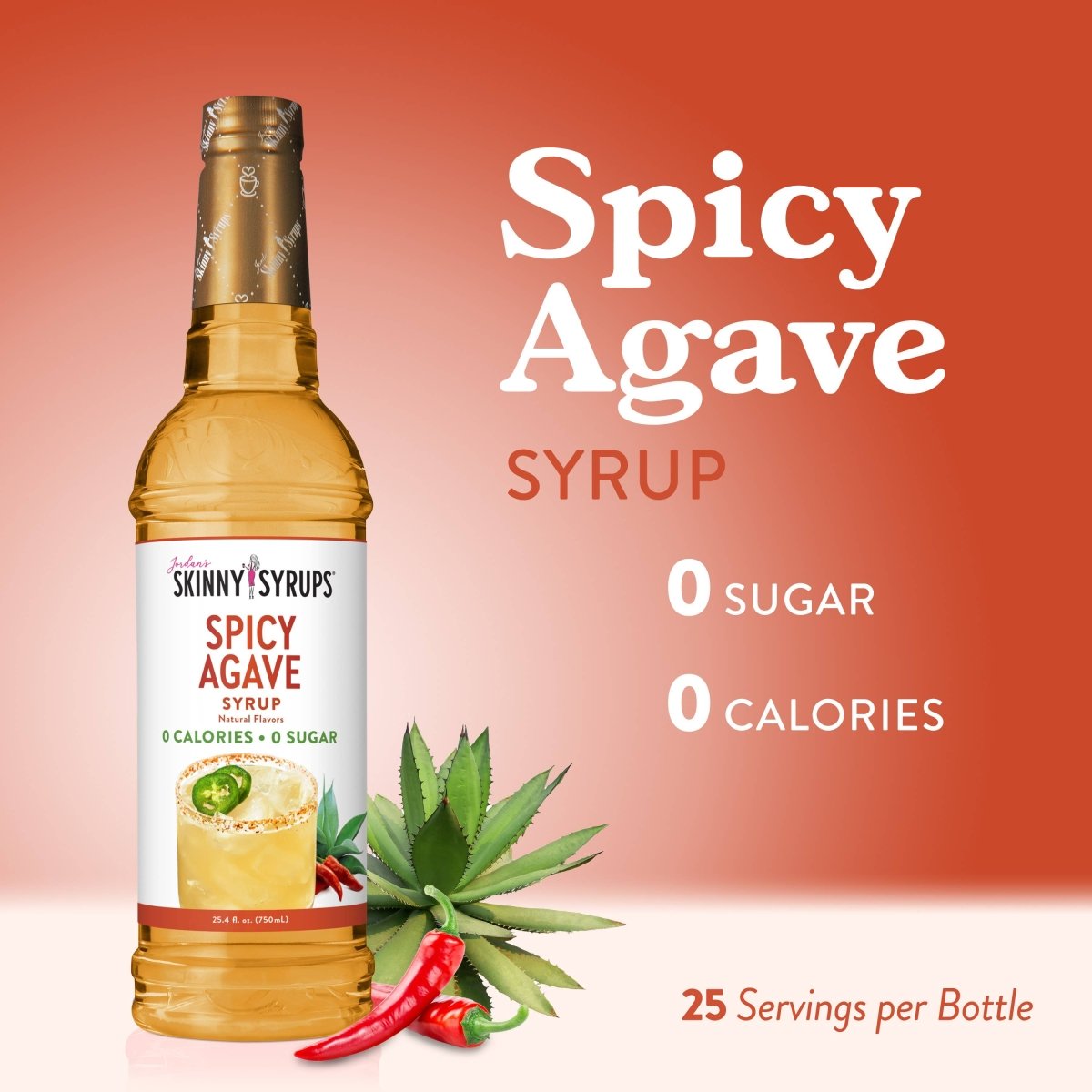 Jordan's Skinny Mixes - Sugar Free Spicy Agave Syrup - Purses & Pearls