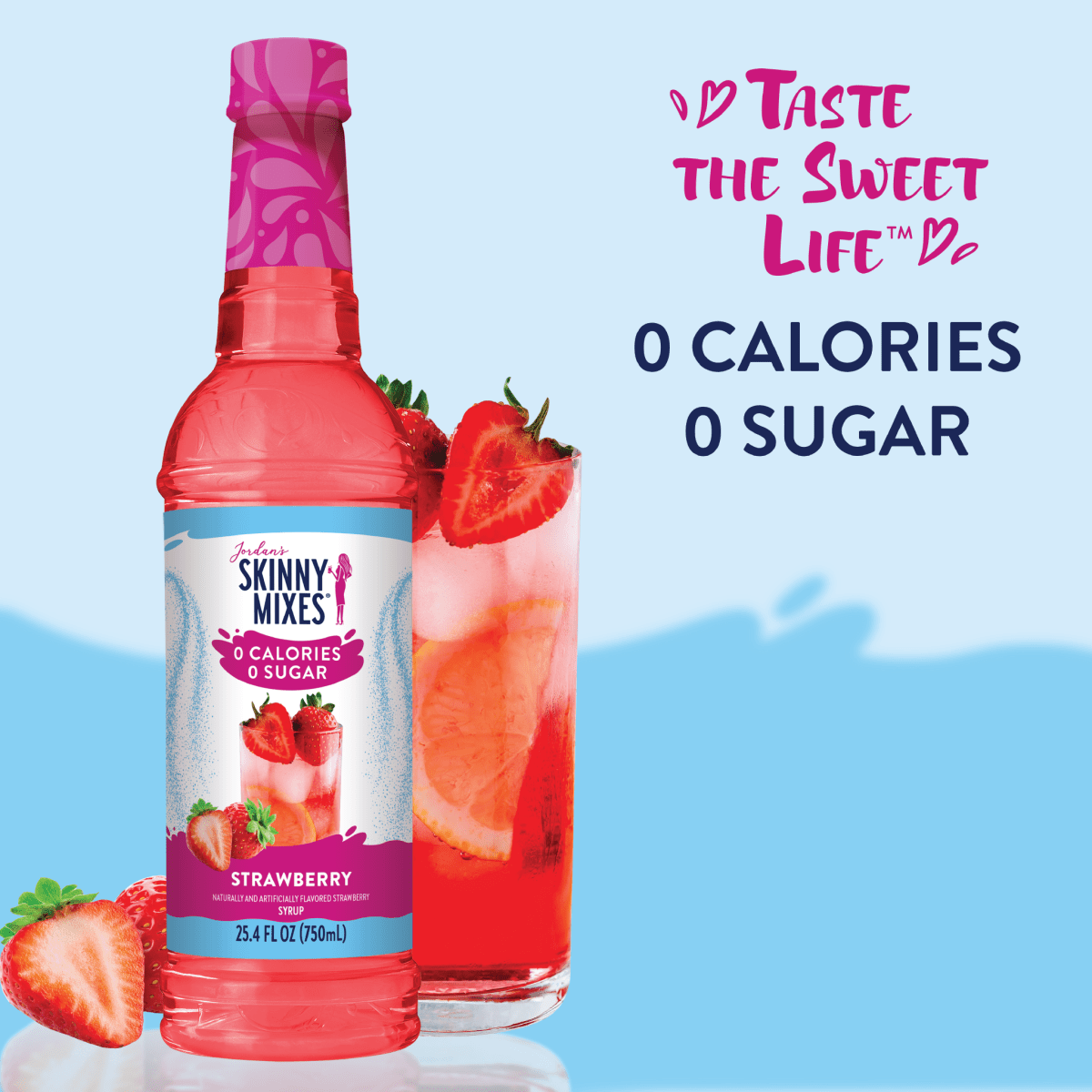 Jordan's Skinny Mixes - Sugar Free Strawberry Syrup - Purses & Pearls