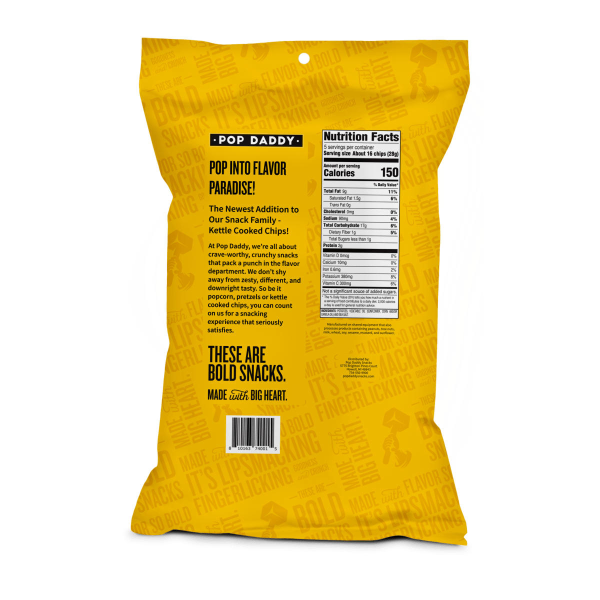 Kettle Cooked Potato Chips - 5oz - Original - Purses & Pearls