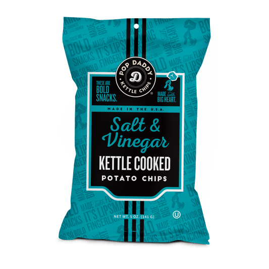 Kettle Cooked Potato Chips - 5oz - Salt & Vinegar - Purses & Pearls