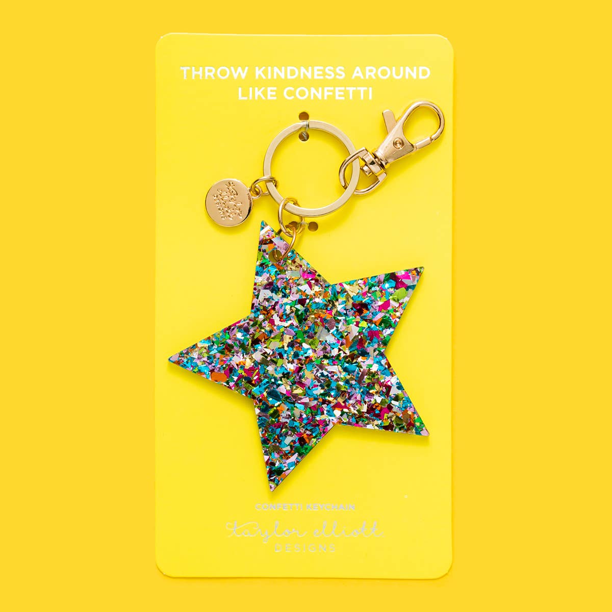 Keychain - Star - Colorful Confetti - Purses & Pearls