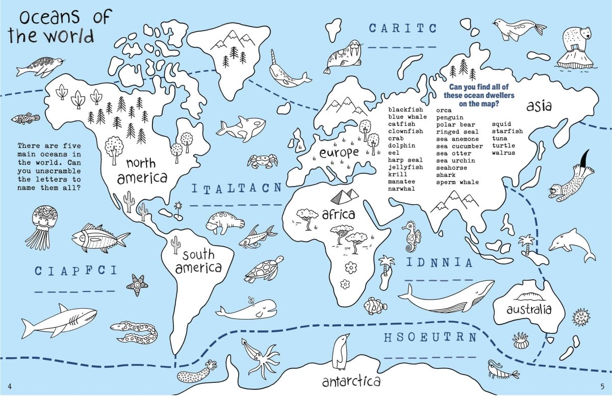 Kids Unplugged: Ocean Quest Activity Book - Purses & Pearls