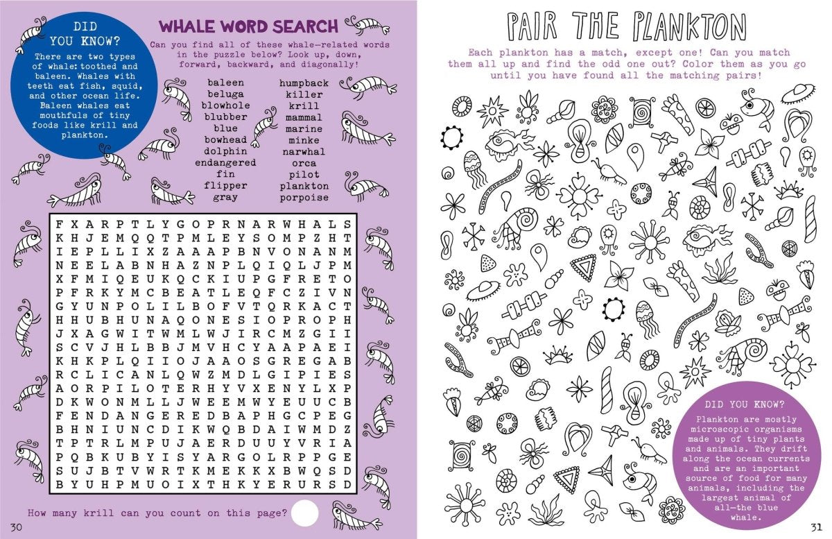 Kids Unplugged: Ocean Quest Activity Book - Purses & Pearls