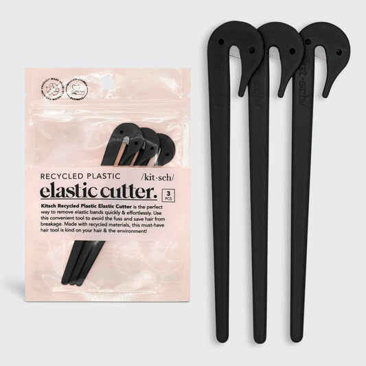 KITSCH - Eco-Friendly Elastic Cutters 3pc Set - Black - Purses & Pearls