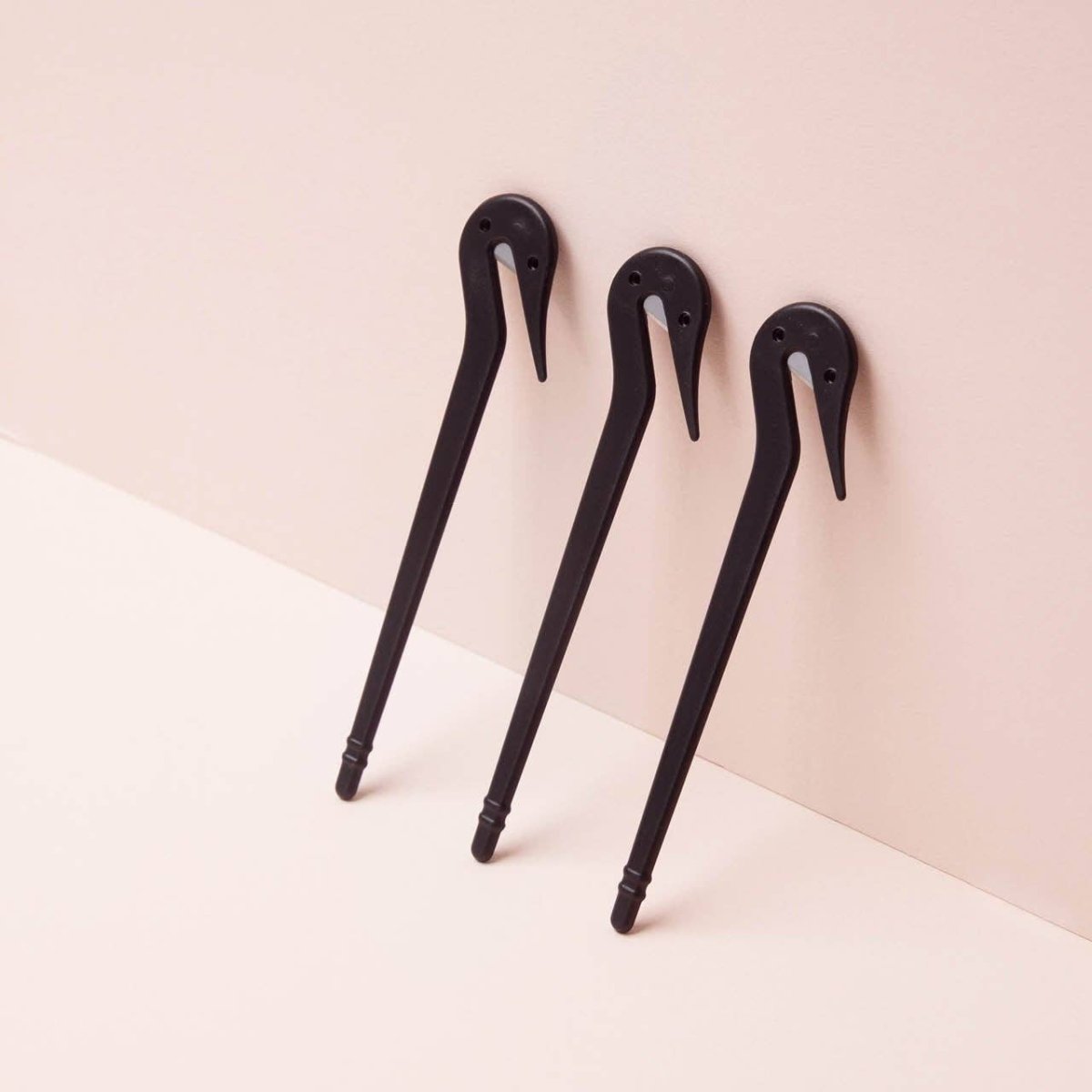 KITSCH - Eco-Friendly Elastic Cutters 3pc Set - Black - Purses & Pearls