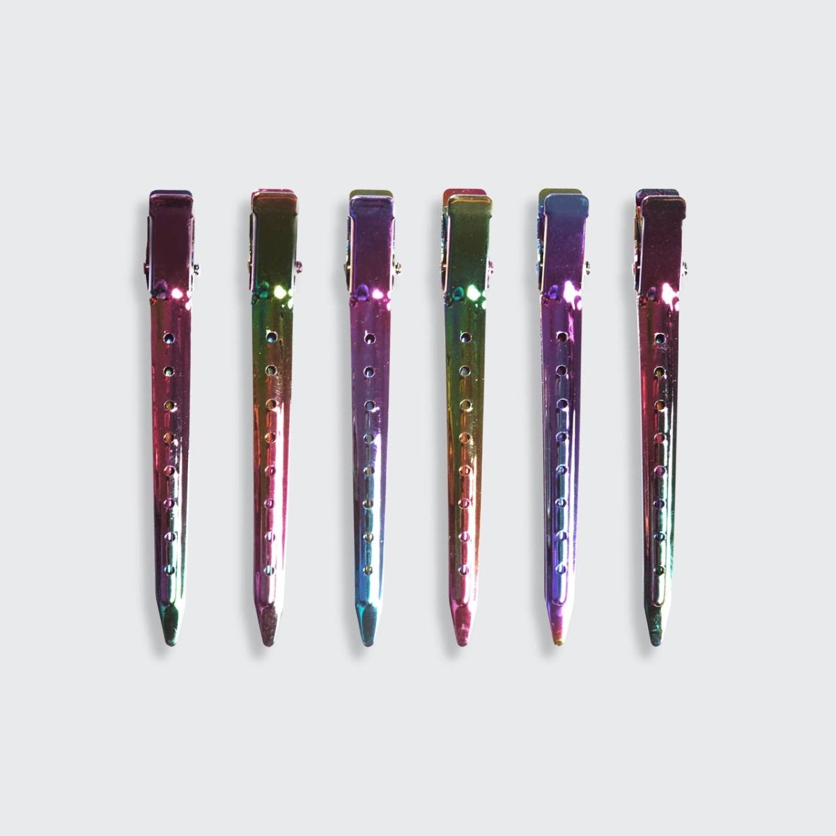 KITSCH - Styling Hair Clips 6pc - Iridescent - Purses & Pearls