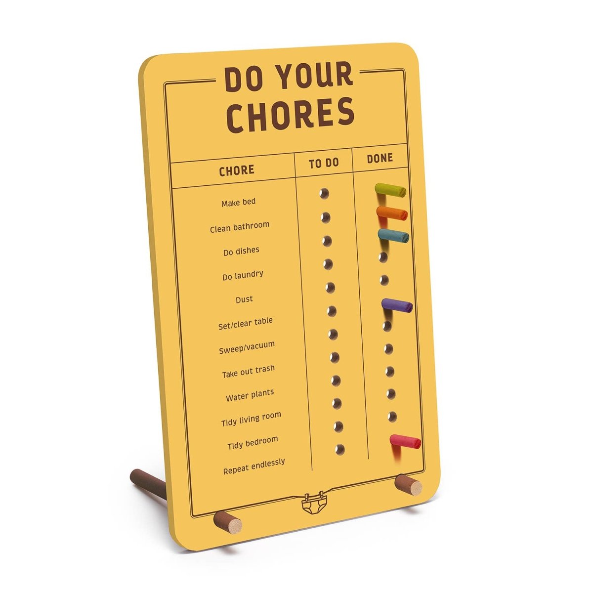 Knock Knock - Do Your Chores Desktop Pegboard - Purses & Pearls