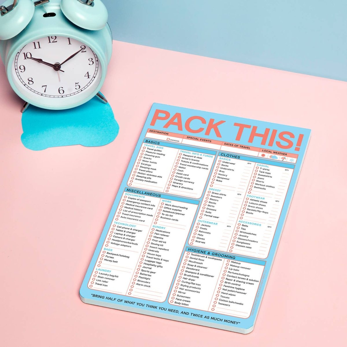 Knock Knock - Pack This (Refresh) Pad (Pastel Version) - Purses & Pearls