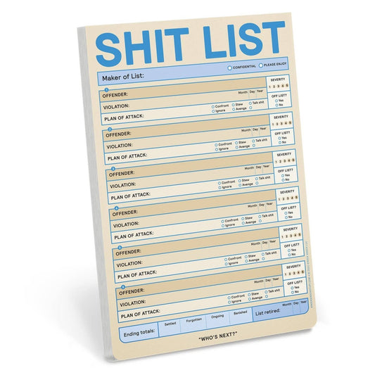 Knock Knock - Shit List Pad (Pastel Version) - Purses & Pearls