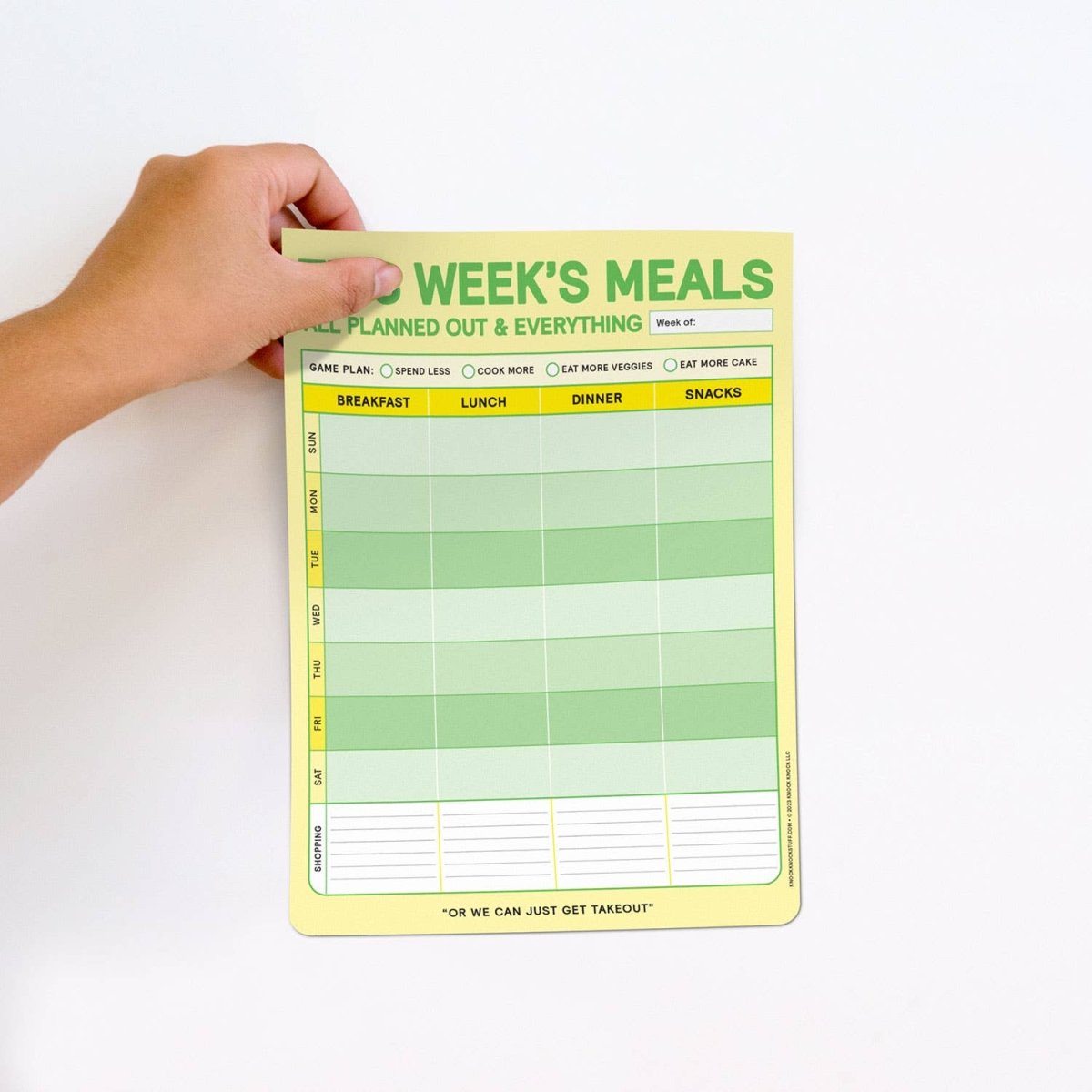 Knock Knock - This Week's Meals Big & Sticky Notepads - Purses & Pearls