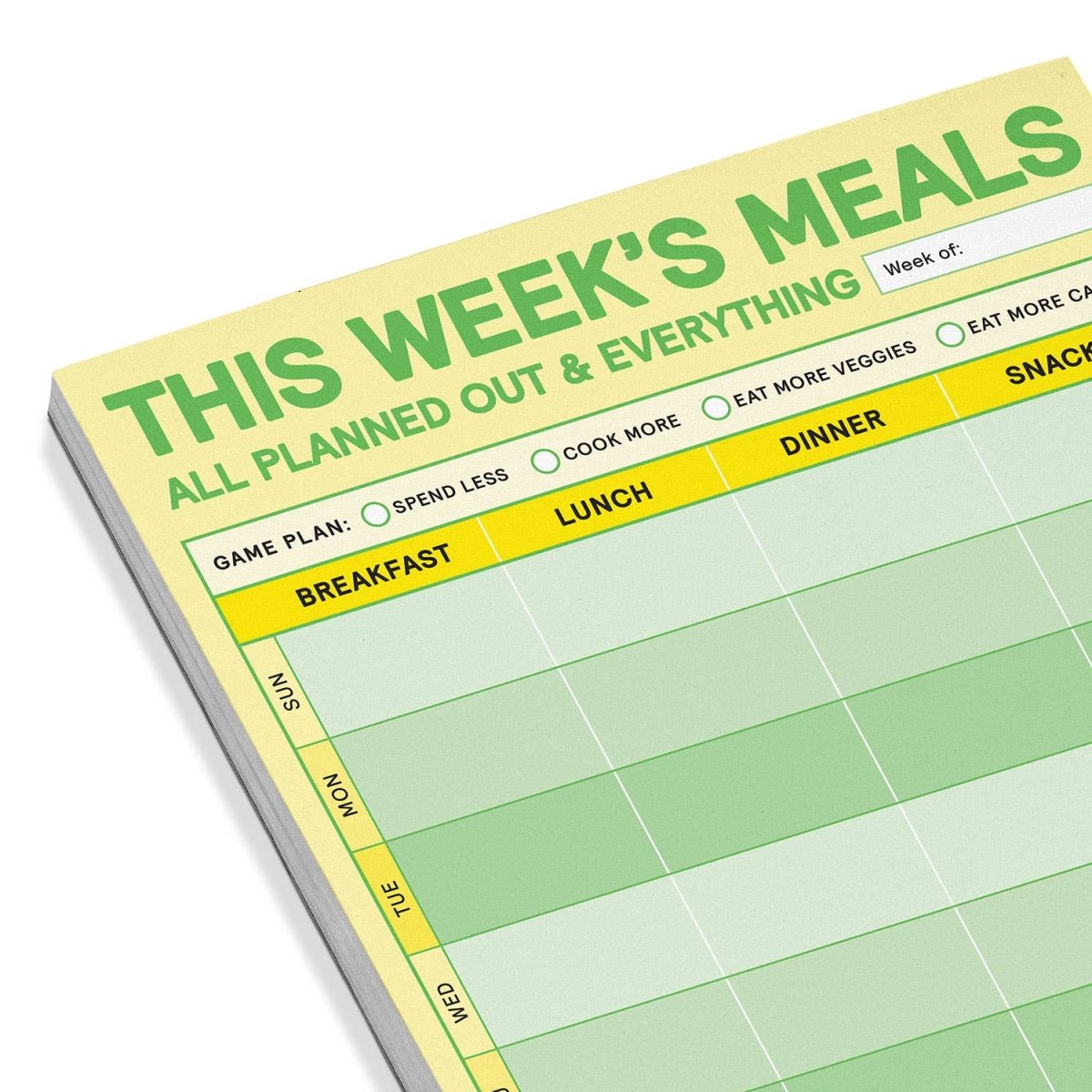 Knock Knock - This Week's Meals Big & Sticky Notepads - Purses & Pearls