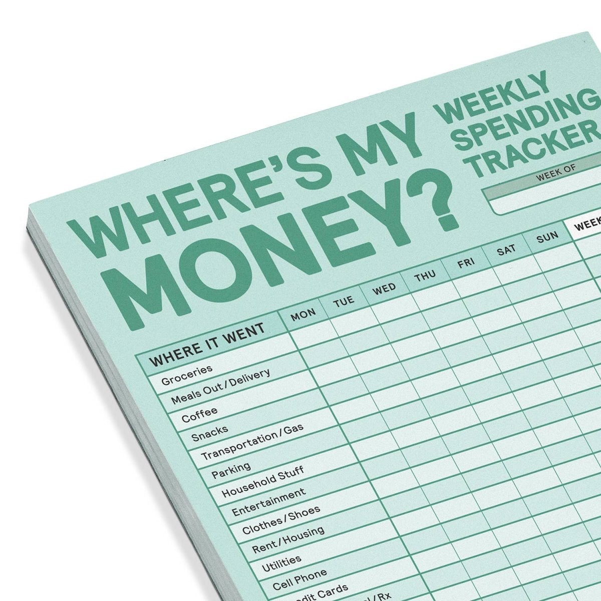 Knock Knock - Weekly Money Tracker Pad - Purses & Pearls