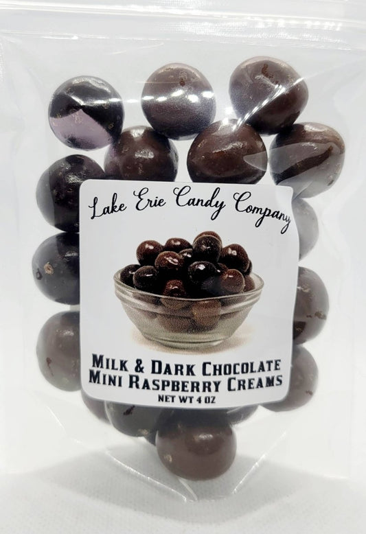 Lake Erie Candy Company - Milk & Dark Chocolate Mini Raspberry Creams - Purses & Pearls