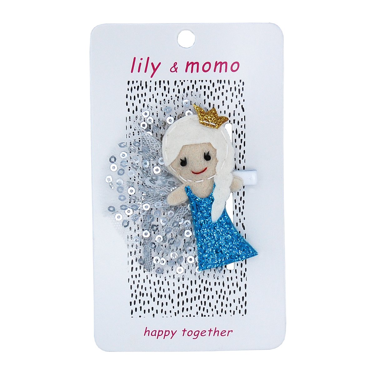 Lily and Momo - Belle Princess Hair Clip - Aqua and Silver - Purses & Pearls