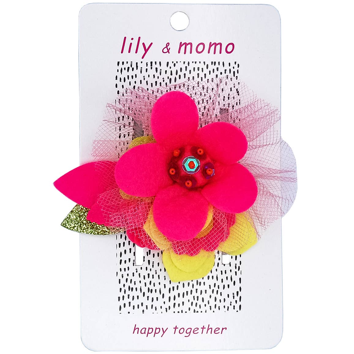 Lily and Momo - Honolulu Flowers Hair Clip - Citrus and Melon - Purses & Pearls