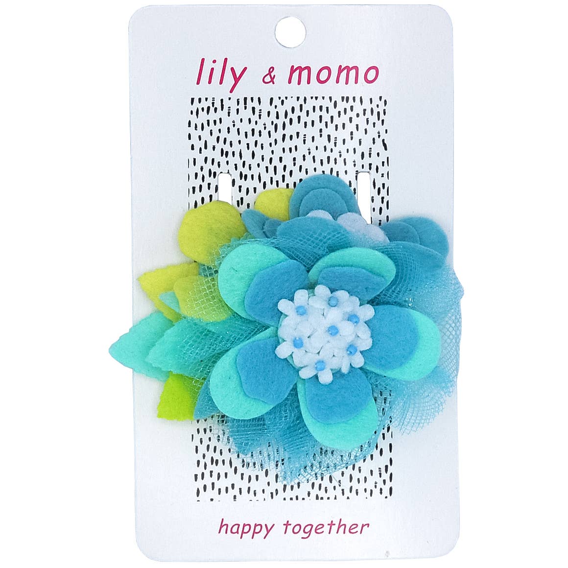 Lily and Momo - Ocean Flowers Hair Clip - Ocean blue - Purses & Pearls