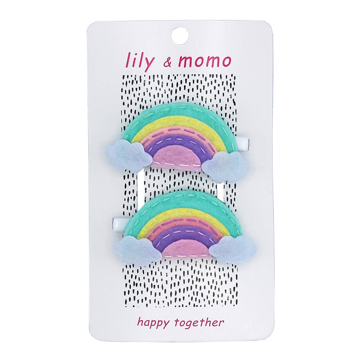 Lily and Momo - Pastel Rainbow Hair Clips - Mint - Purses & Pearls