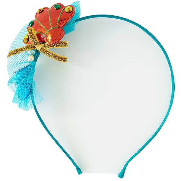 Lily and Momo - Seashell Headband - Ocean Blue - Purses & Pearls