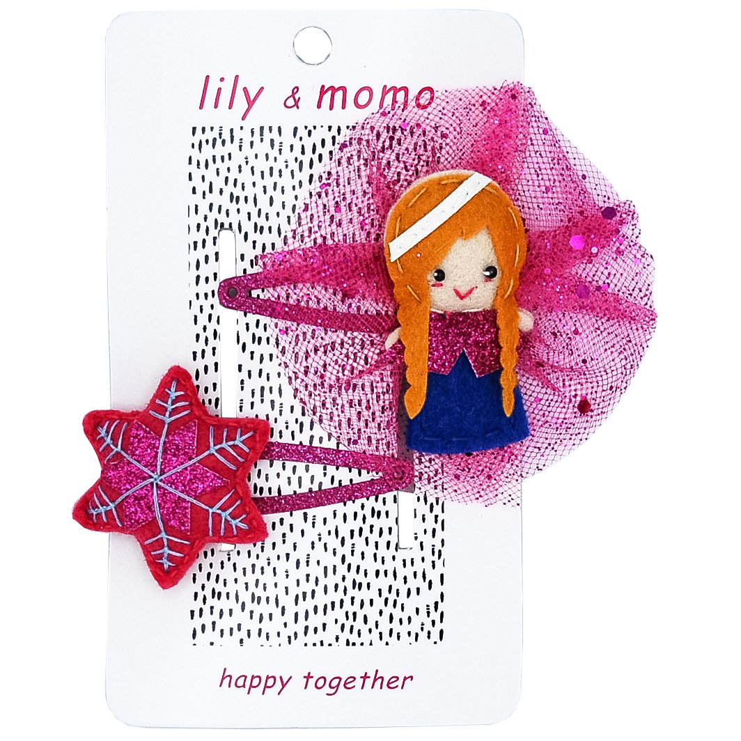 Lily and Momo - Star & Friend Hair Clips - Pink and Blue - Purses & Pearls