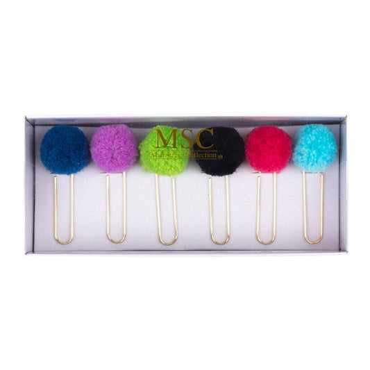 Mainstreet Collection - Pom Pom Paper Clip Set - Purses & Pearls