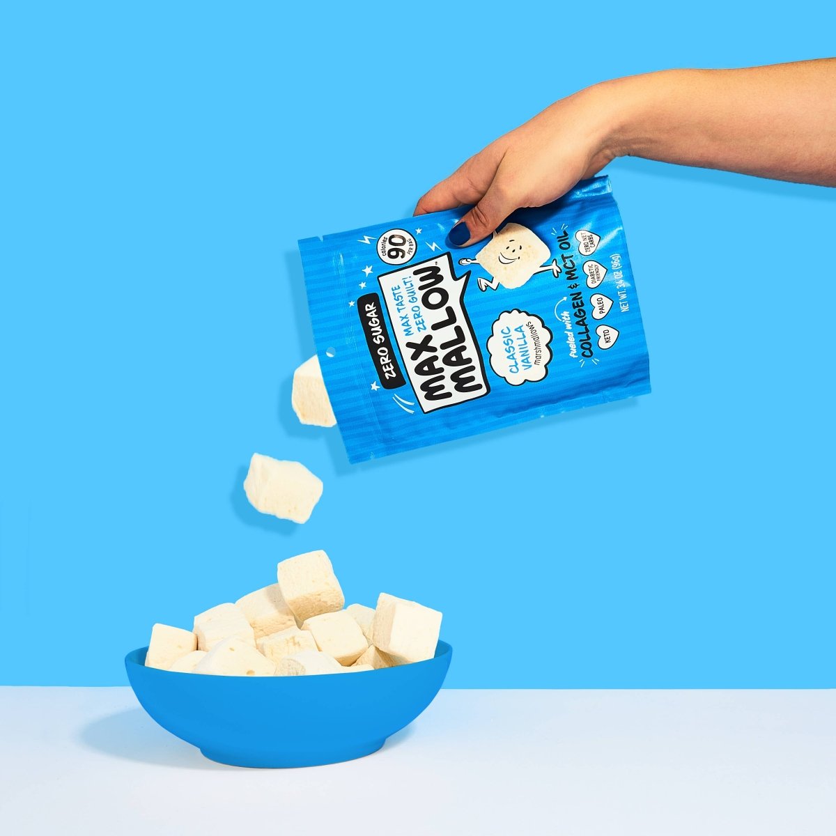 Max Sweets - Classic Vanilla Max Mallow - Sugar Free Marshmallow - Purses & Pearls