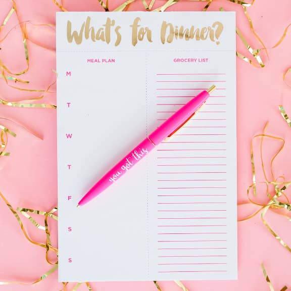 Meal Planning Notepad - "What's for Dinner?" - Purses & Pearls