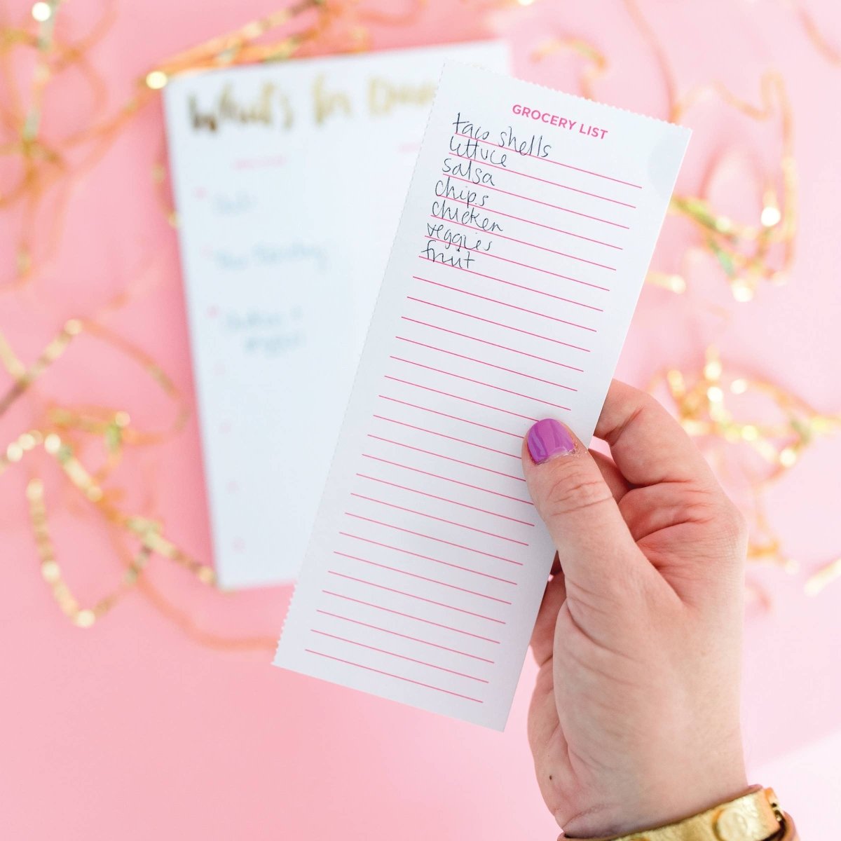 Meal Planning Notepad - "What's for Dinner?" - Purses & Pearls