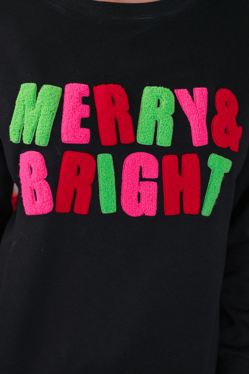 Merry and Bright Sweatshirt - Purses & Pearls