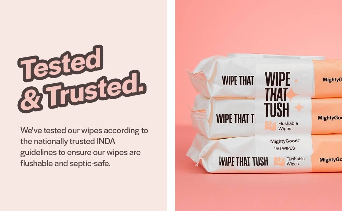 Mighty Good Solutions Wipe that Tush Flushable Wipes, 100 CT - Purses & Pearls