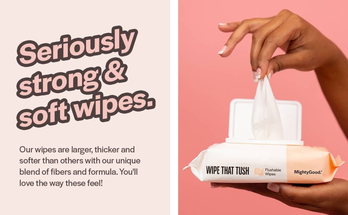 Mighty Good Solutions Wipe that Tush Flushable Wipes, 100 CT - Purses & Pearls