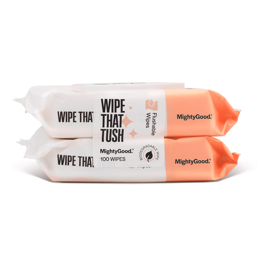 Mighty Good Solutions Wipe that Tush Flushable Wipes, 100 CT - Purses & Pearls