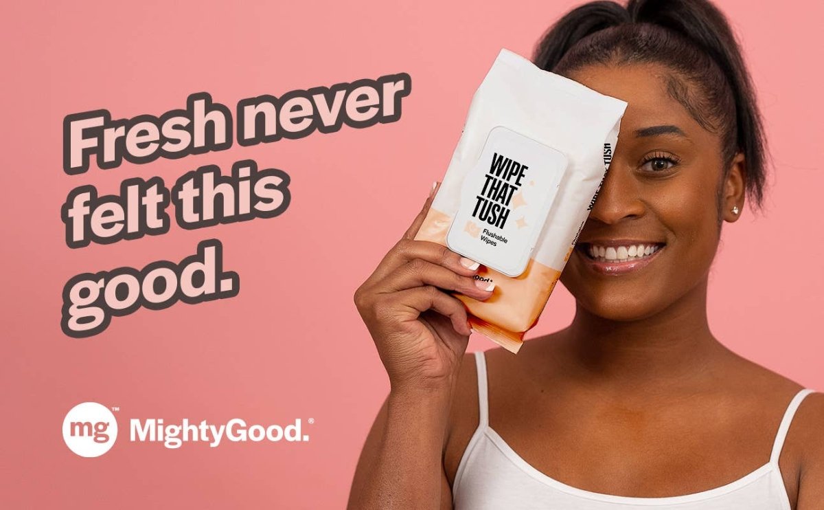 Mighty Good Solutions Wipe that Tush Flushable Wipes, 100 CT - Purses & Pearls
