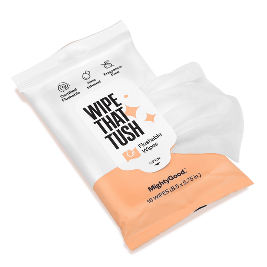Mighty Good Solutions Wipe that Tush Flushable Wipes, 16 CT - Purses & Pearls