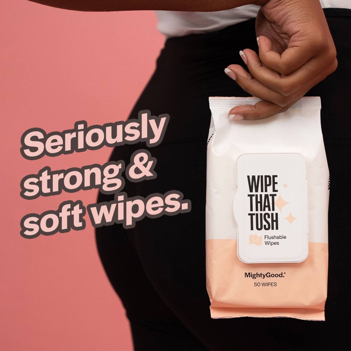 Mighty Good Solutions Wipe that Tush Flushable Wipes, 16 CT - Purses & Pearls