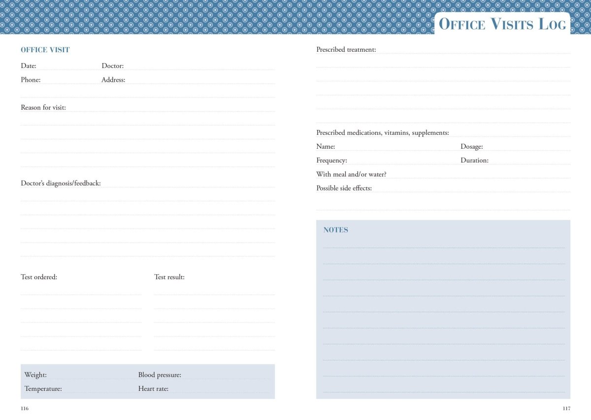 My Personal Health Record Keeper - Purses & Pearls