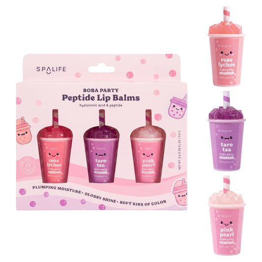 My Spa Life - Boba Party Peptide Hydrating Lip Balm Trio - Purses & Pearls