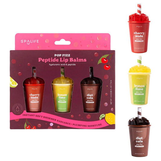 My Spa Life - Pop Fizz Peptide Hydrating Lip Balm Trio - Purses & Pearls