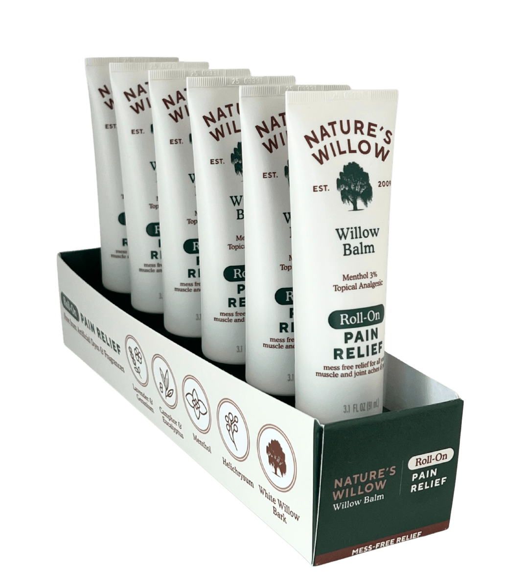 Nature's Willow - MESS-FREE Roll-On Willow Balm Pain Relief - Purses & Pearls