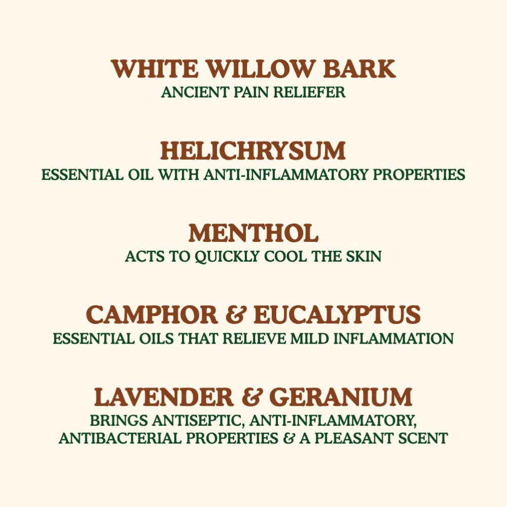 Nature's Willow -Willow Balm Pain Relief Cream - Purses & Pearls